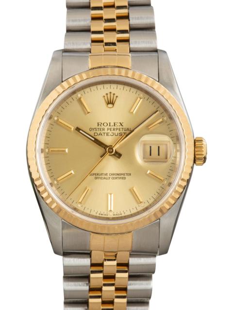 ROLEX Rolex Datejust 36 Ref 16233 Two Tone