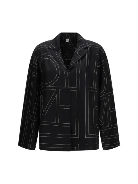 TOTEME Toteme Women Silk Shirt With All-Over Monogram
