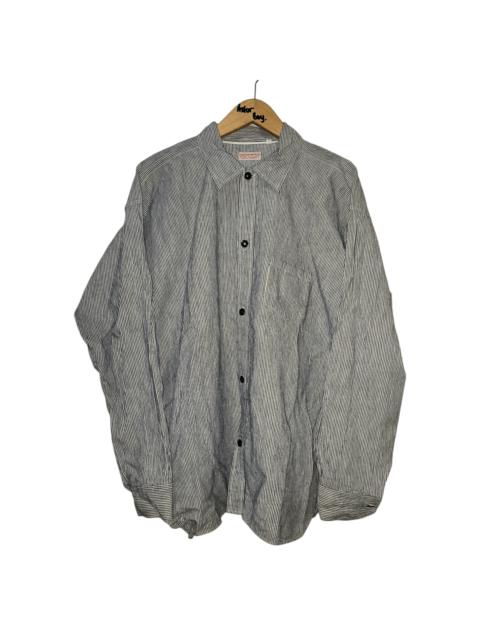 Other Designers Japanese Brand - Sugar Cane Hickory Stripe Chambray Overshirt