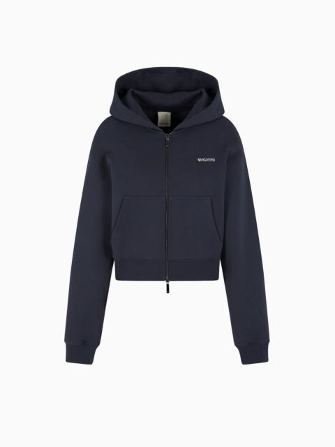 EMPORIO ARMANI ASV HOODED ZIP-UP SWEATSHIRT FROM THE PEACE CAPSULE COLLECTION