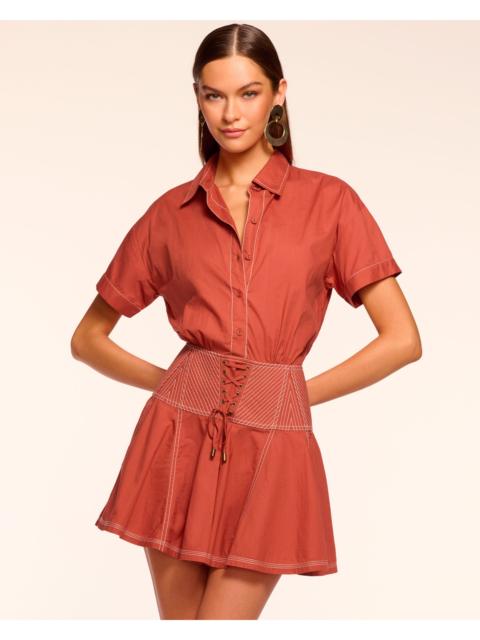RAMY BROOK Georgia Cotton Poplin Short Sleeve Mini Dress