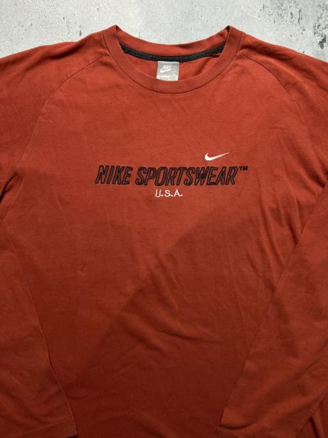 Nike Nike U.S.A crew boxy center swoosh y2k rare logo USA 90s