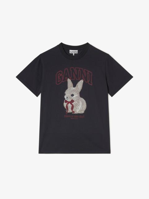 GANNI GREY BUNNY T-SHIRT