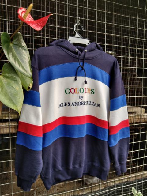 Other Designers Alexander Julian - VINTAGE COLOURS EMBROIDERY SWEATSHIRT HOODIE