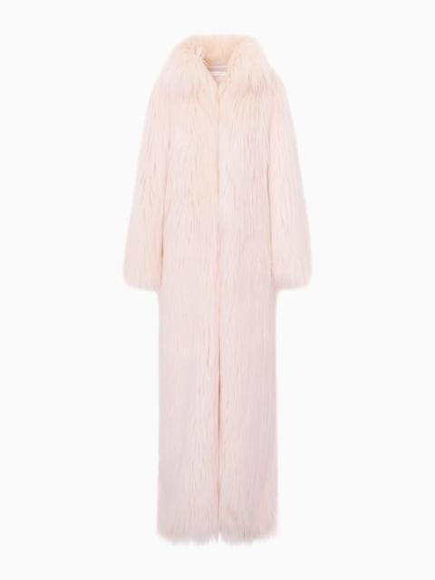 LoveShackFancy Valia Long Faux Fur Coat
