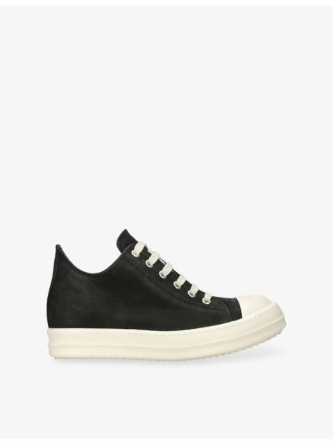 Rick Owens Low Lace-Up Leather Trainers
