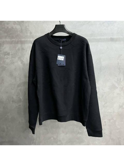 Louis Vuitton Louis Vuitton 2024 Solid Black Crewneck Pullover Long-Sleeve Knit Sweater