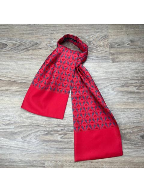 Hermès Hermes Paris Ascot Silk Tie Red Giraffes