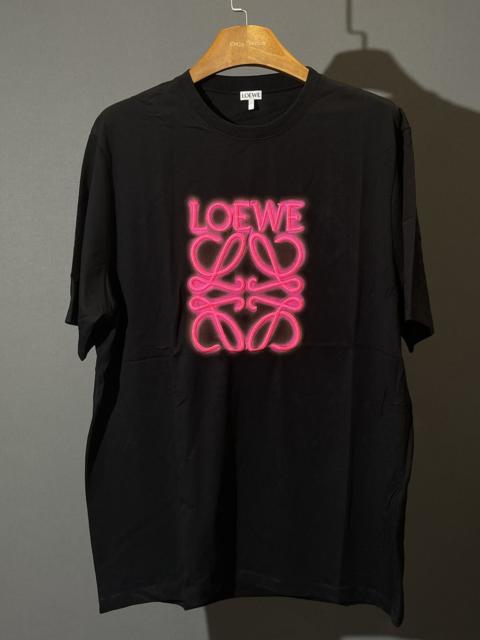 Loewe Loewe Neon T Shirt Black / Fluo Pink