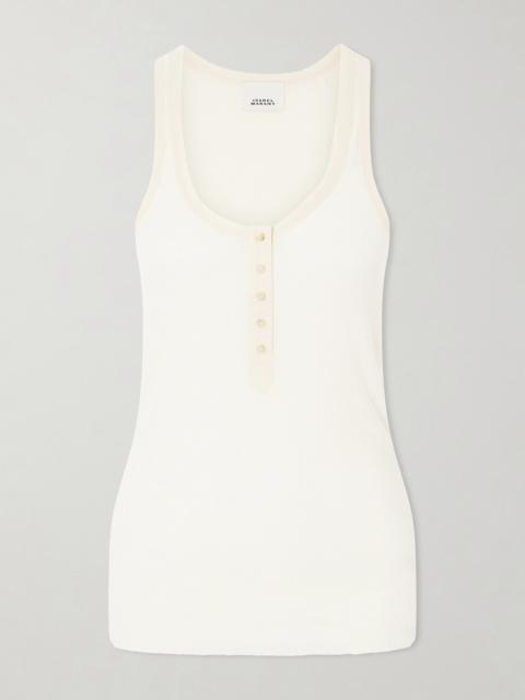 Isabel Marant Helma Ribbed Silk Tank
