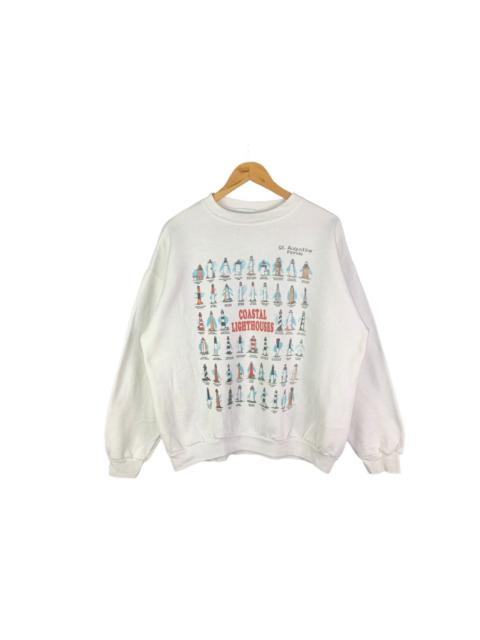 Other Designers Vintage Coastal Lighthouses Sweatshirt