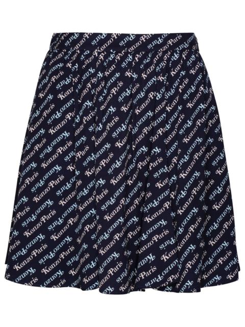 KENZO Kenzo 'VERDY By Kenzo' Blue Viscose Miniskirt