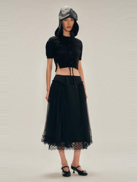 Simone Rocha Hip Detail Lace Trim Skirt