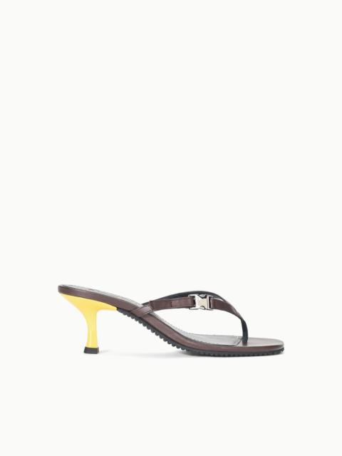 STAUD STAUD FLYNN KITTEN HEEL ESPRESSO LEMON