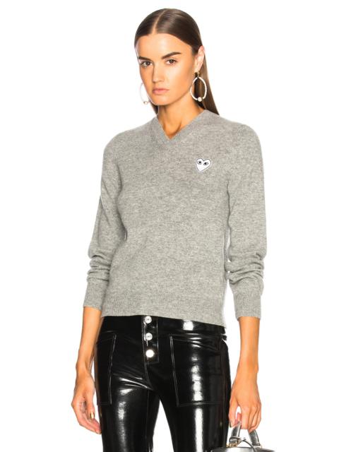 Comme des Garçons PLAY White Heart Pullover