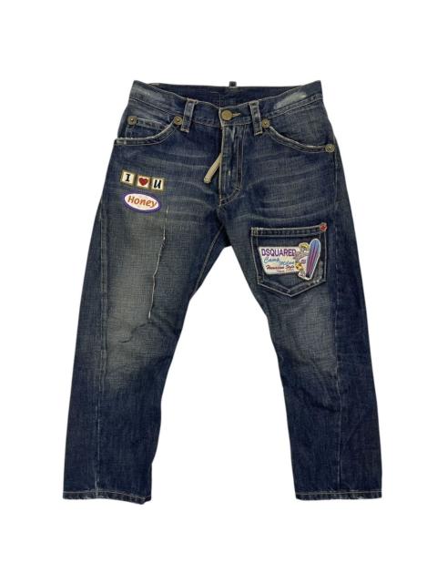 DSQUARED2 Distress Dsquared2 3Q/Short Jeans Pant Made in Italy