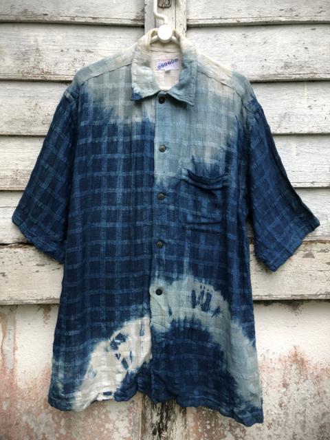 Other Designers Japanese Brand - Rare Rising Indigo Tye Dye Button Shirt