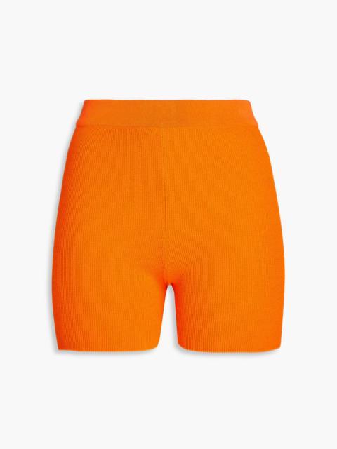JACQUEMUS Arancia ribbed-knit shorts