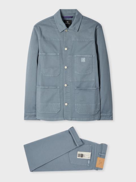 Paul Smith Powder Blue Garment-Dyed Denim Work Jacket & Jean Co-ord