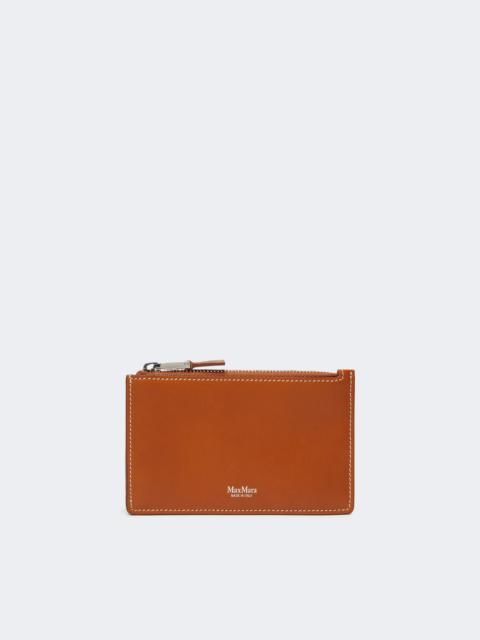 Max Mara Leather card holder - RUST