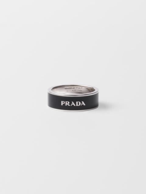 Prada Enameled silver ring