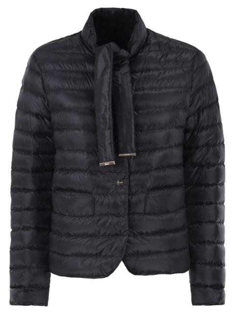 Herno Herno Women Ultra-Light Nylon Down Jacket With Funnel Neck And Adjustable Ribbons