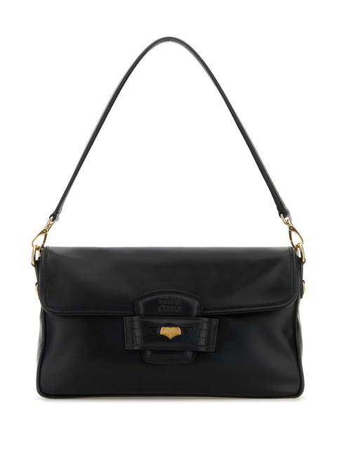 Miu Miu Miu Miu Women Black Leather Penny Shoulder Bag