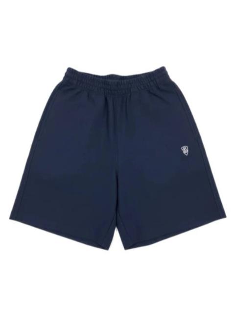 Burberry Burberry B-Shield Embroidered Cotton-Blend Shorts