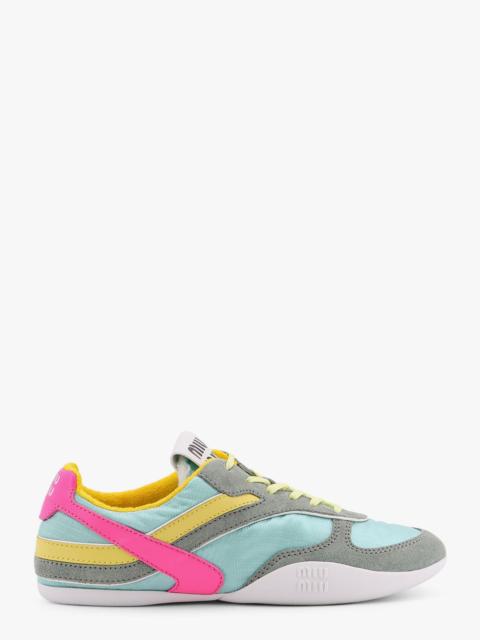 Miu Miu Gymnasium Low-Top Technical Fabric And Suede Sneackers