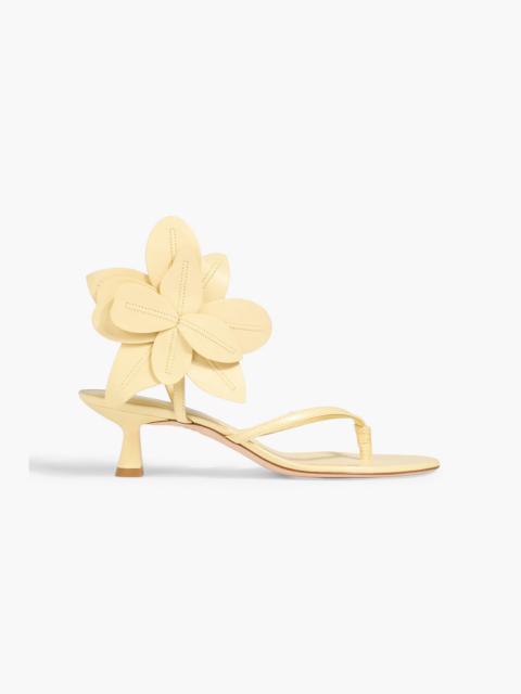Stuart Weitzman Paradise 50 floral-appliquéd leather sandals