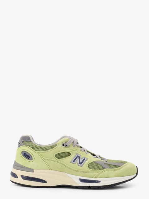 New Balance New Balance Mesh and Suede Sneakers Green Banana