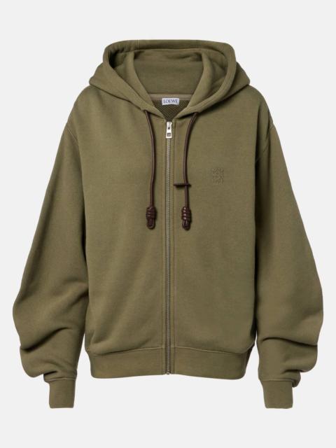 Loewe Flamenco cotton and cashmere zip-up hoodie