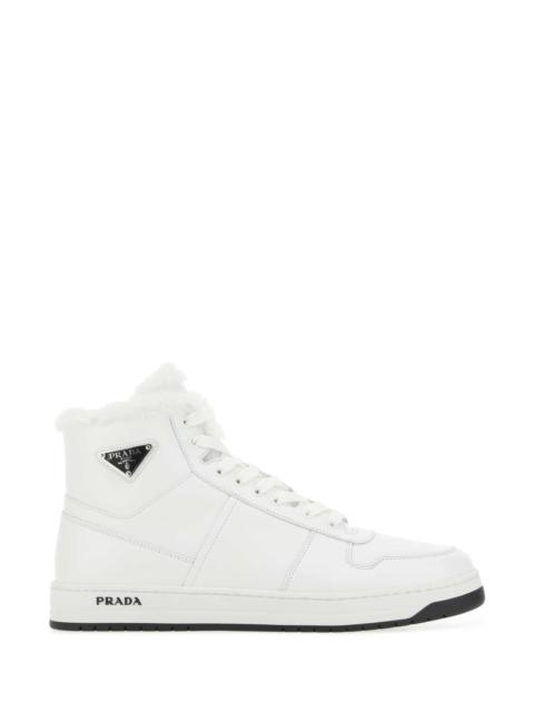 Prada Prada Men White Leather Sneakers