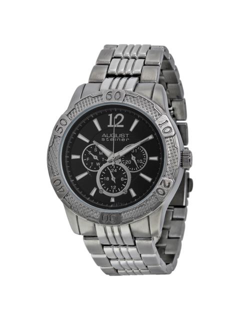 Other Designers August Steiner Multi-Function Black Metal Men's Watch AS8058BK