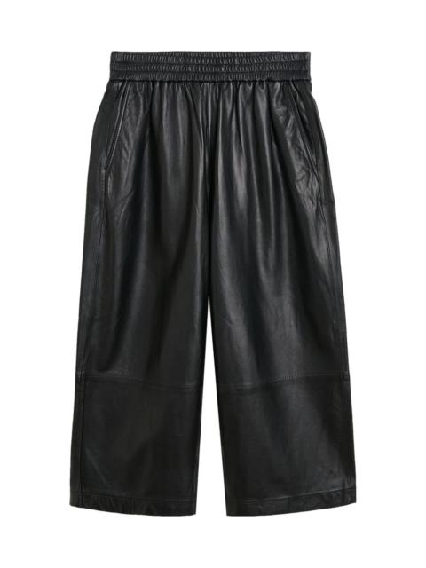 HERSKIND Eagle leather cropped trousers