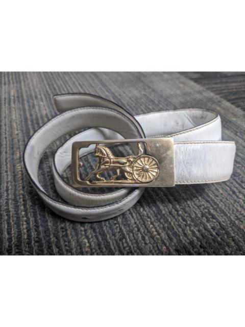 CELINE Celine white leather belt
