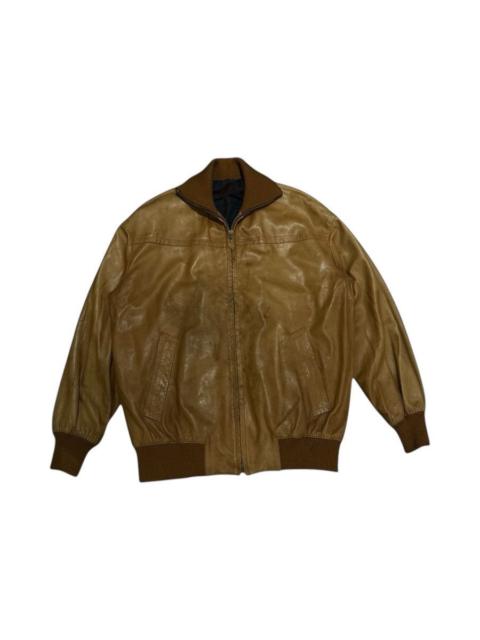 Hermès 1980s HERMES PARIS LAMBSKIN LEATHER BIKER JACKET