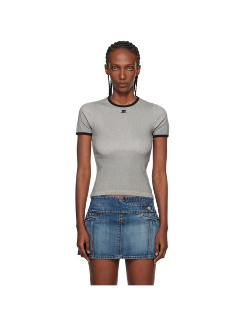 courrèges Black & White Signature Contrast T-shirt