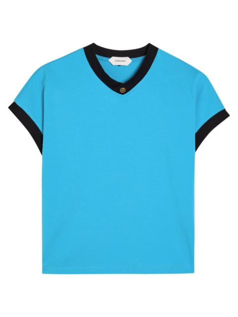 VERSACE Versace Vintage Cropped Stretch-cotton T-shirt