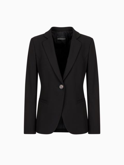 EMPORIO ARMANI Barathea-wool single-breasted jacket