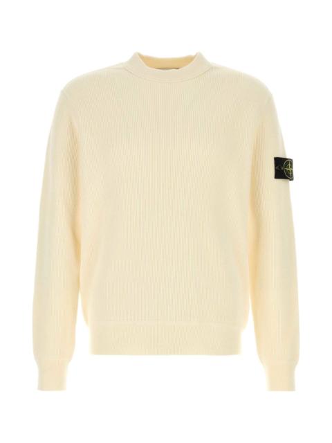 Stone Island Ivory Cotton Sweater