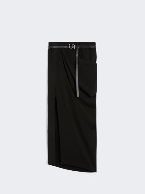 Sportmax Asymmetric skirt with draping