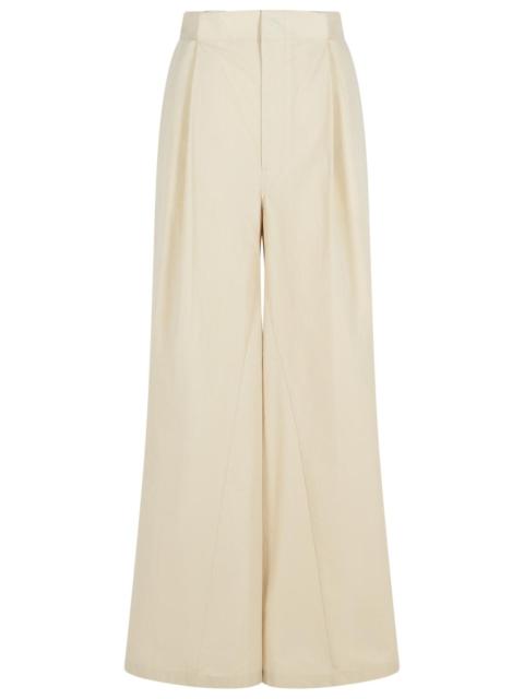 Maison Margiela Maison Margiela 'Over' Ivory Cotton Blend Pants Women