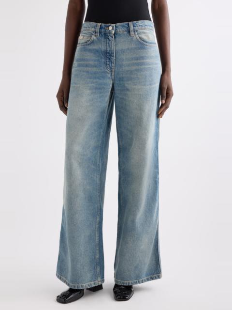 courrèges Courrèges Hammer Baggy Jeans in Vintage Medium Blue at Nordstrom