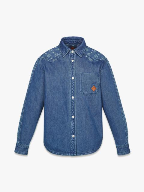 MCM Monogram Jacket in Denim Jacquard