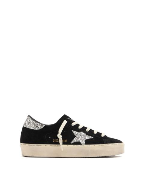 Golden Goose GOLDEN GOOSE Hi Star Women's Black/Silver Glittered Sneakers