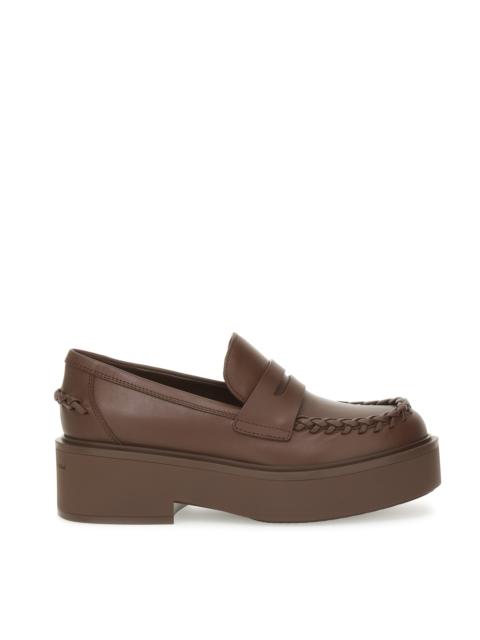 Gianvito Rossi Gianvito Rossi Yuna Loafer Mocassin in Brown Calf Leather at Nordstrom