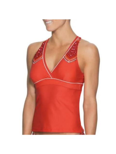 Other Designers Athleta Cozumel tankini Swim Top Red M Activewear