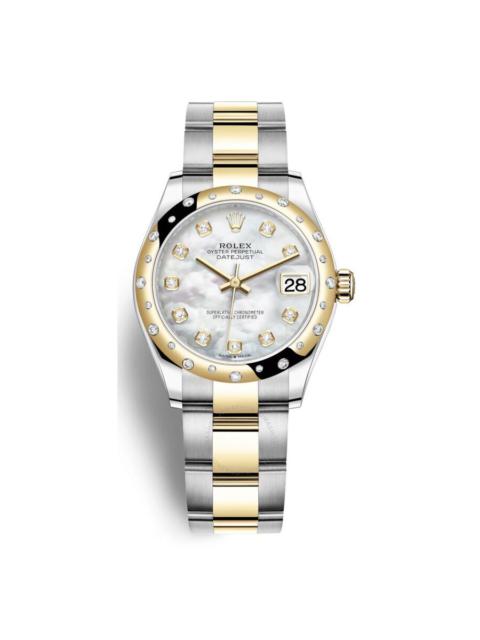 ROLEX Rolex Datejust 31 Mother of Pearl Diamond Dial Automatic Ladies Steel and 18kt Yellow Gold Oyster Wa