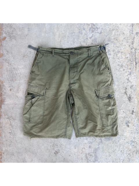 Other Designers Vintage US Army Olive Army Green Cargo Short Distressed